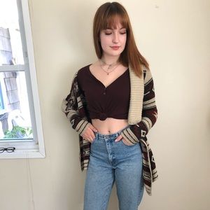 Knit Patterned Cardigan